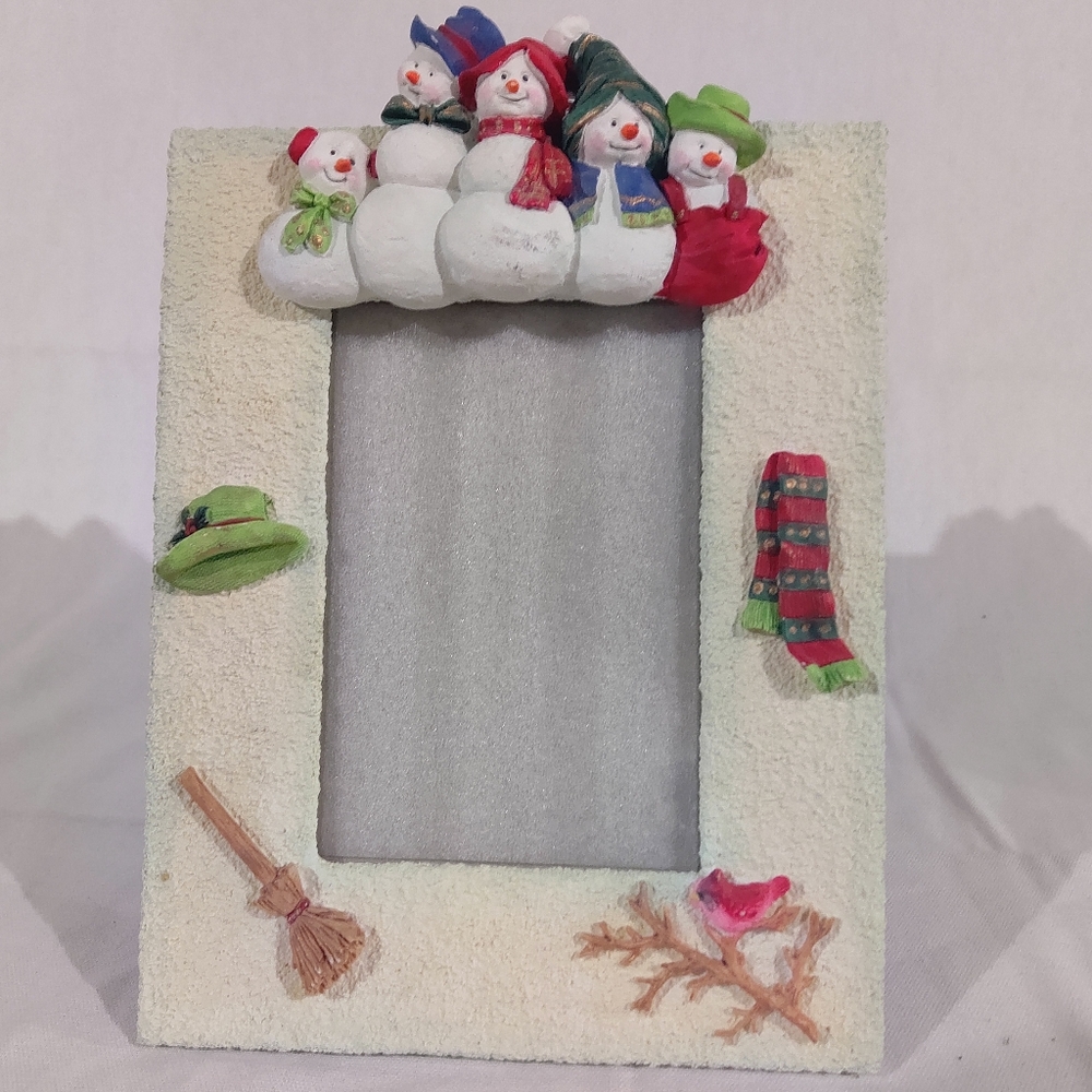 Malden International Design Snowman Family Photo Frame